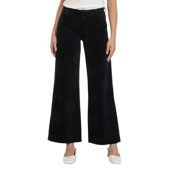 Kut from the Kloth Meg Trouser Straight Leg Pants with Pleats in Wood